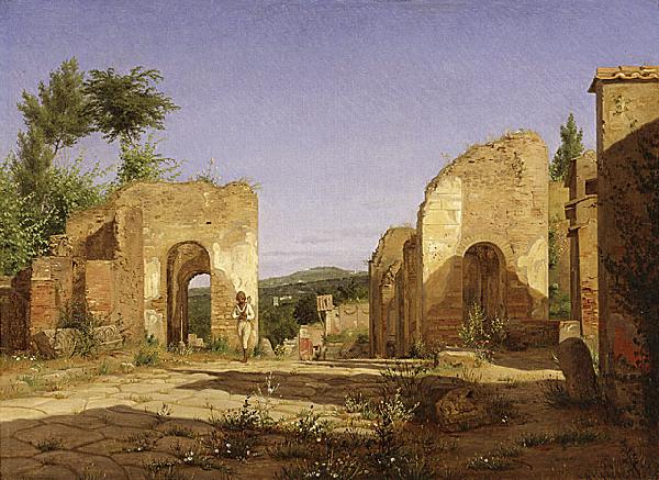 Christen Kobke Gateway in the Via Sepulcralis in Pompeii. China oil painting art